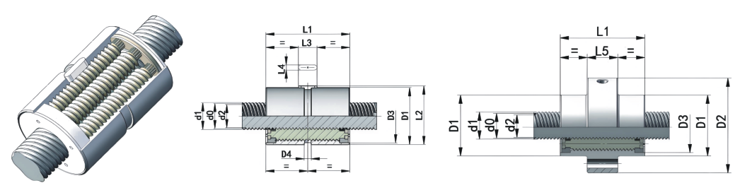 行星滚柱丝杠副-RV 技术参数